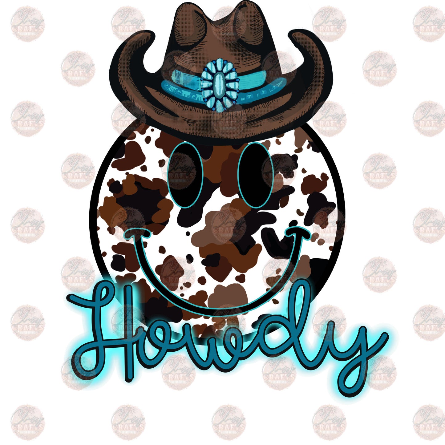 Howdy Smiley - Sublimation Transfer