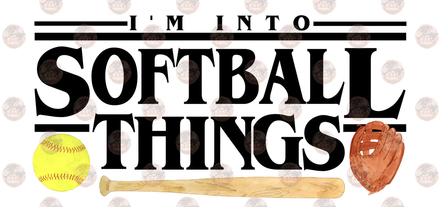 I'm Into Softball Things 3 Transfer