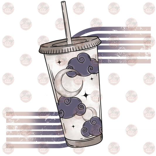 Iced Coffee Dreams Stripe - Sublimation Transfer