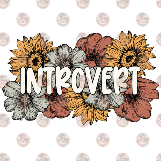 Introvert Boho Floral - Sublimation Transfer