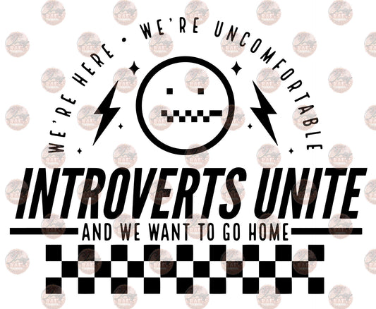 Introverts Unite 1 - Sublimation Transfer