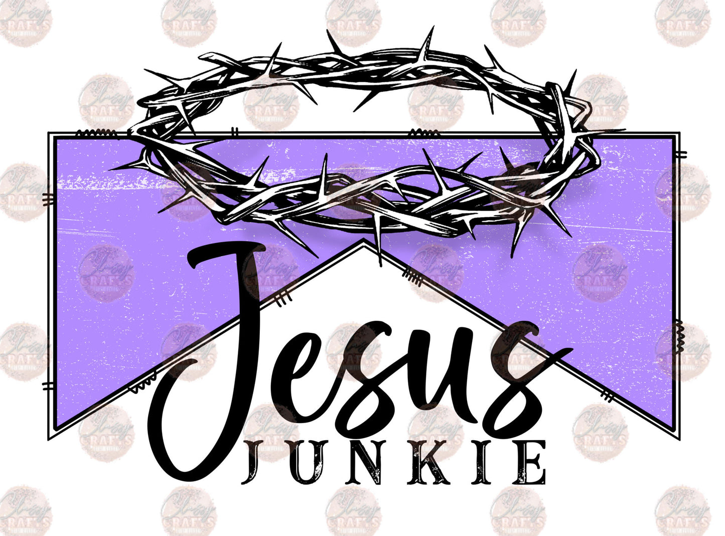 Jesus Junkie Purple Transfer