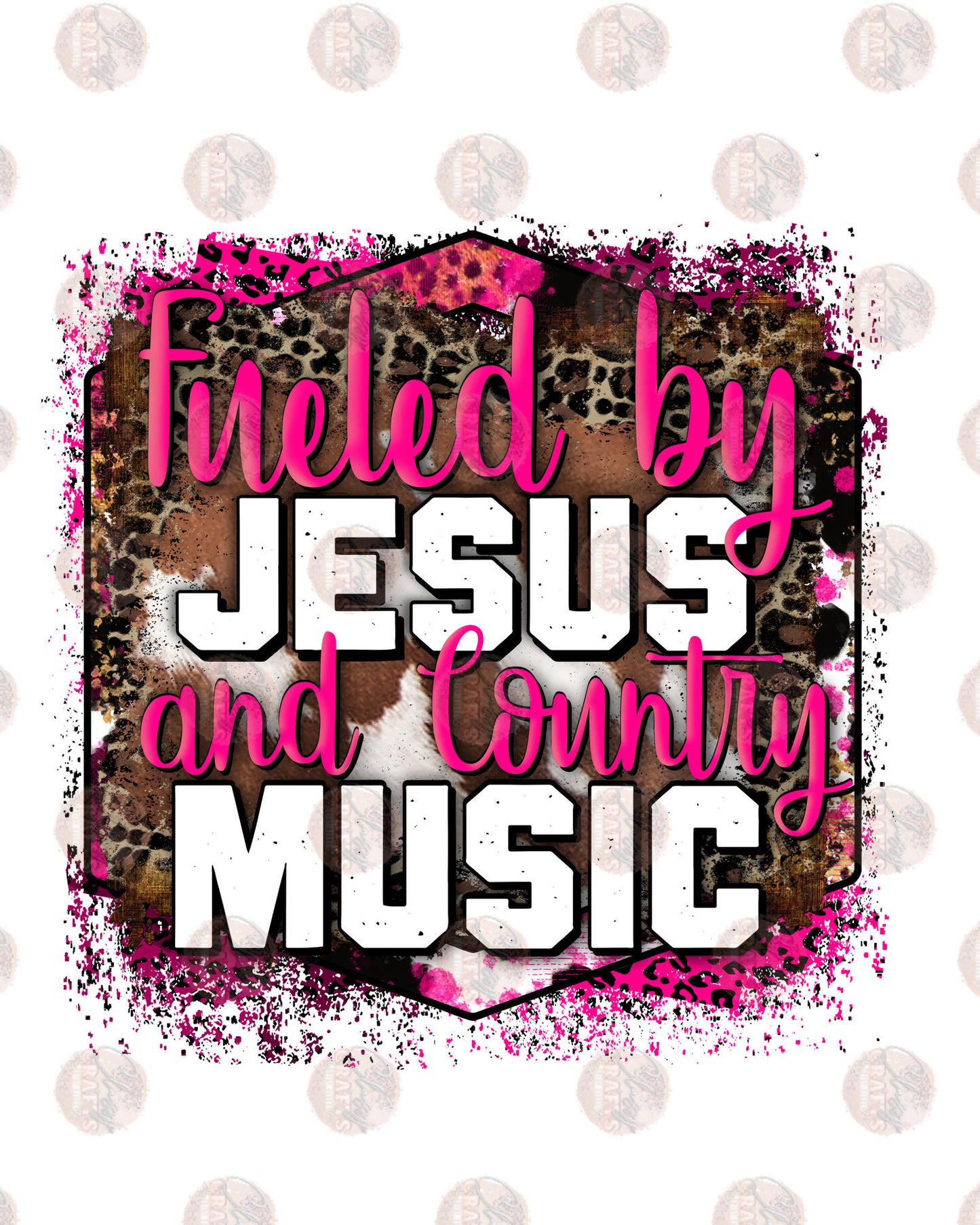 Jesus & Country Music Pink Transfer