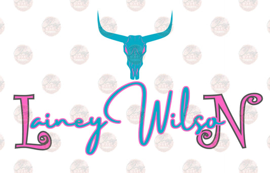 L.W. Mint Cow Skull - Sublimation Transfer