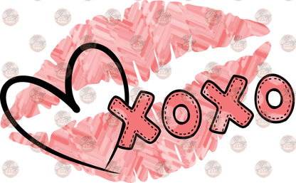 Lips XOXO Pink Transfer