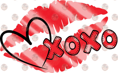 Lips XOXO Red Transfer