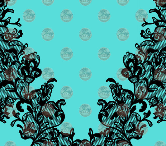 Lace Teal 2 Tumbler Wrap - Sublimation Transfer