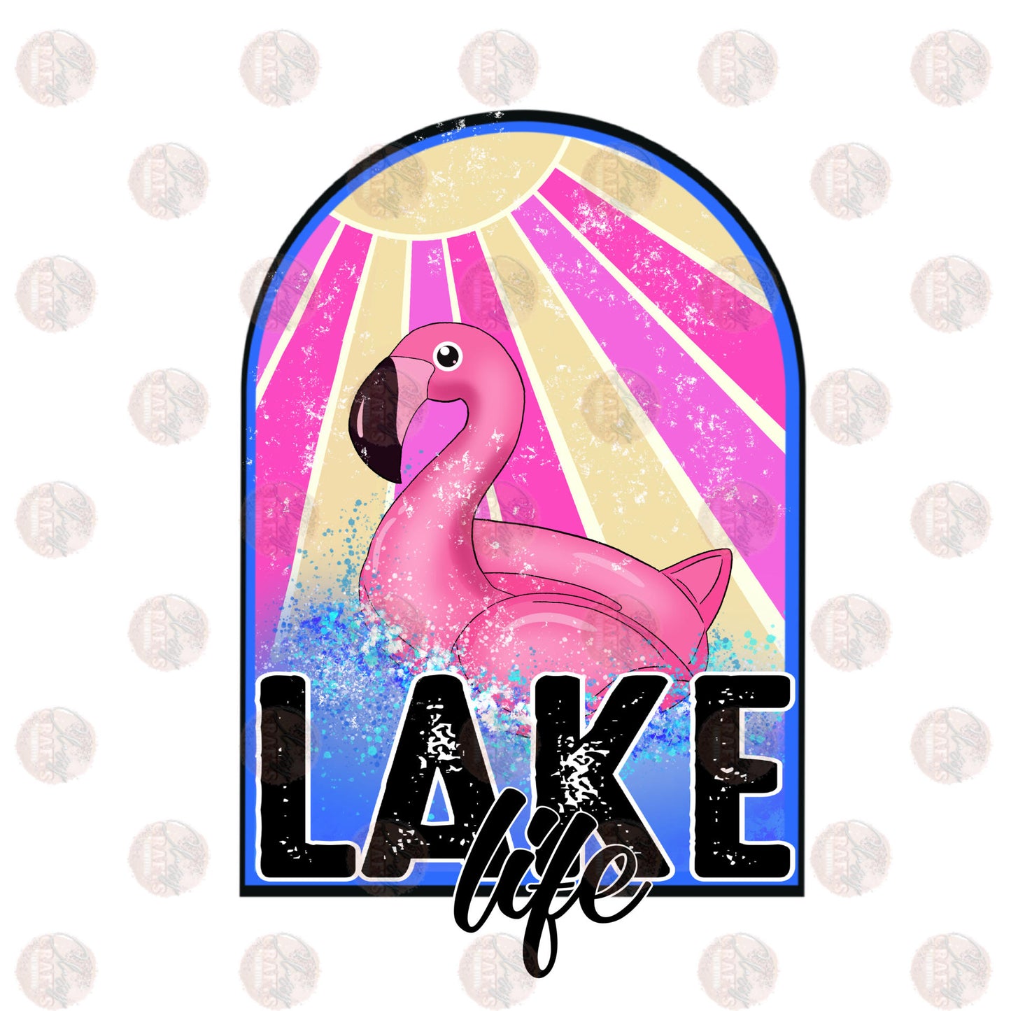 Lake Life Flamingo Transfer