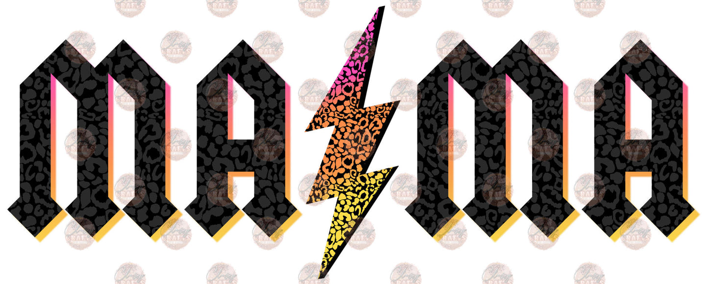 Leopard Mama Multicolor Bolt Transfer