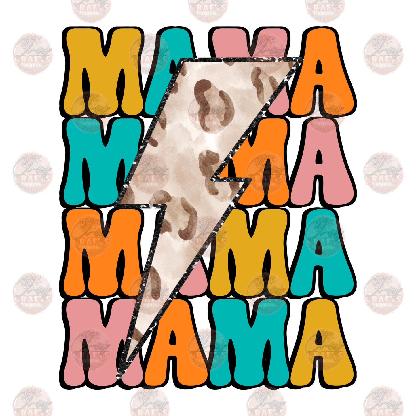 Leopard Mama Stacked Transfer