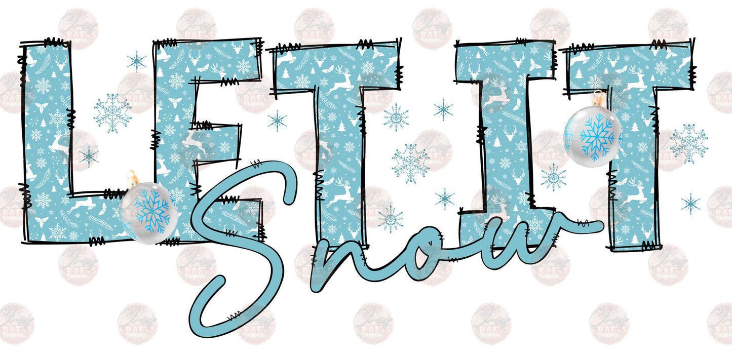 Let It Snow Blue Transfer