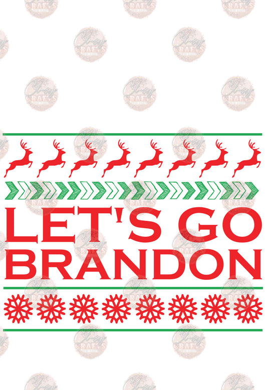 Lets Go Brandon Christmas- Sublimation Transfer