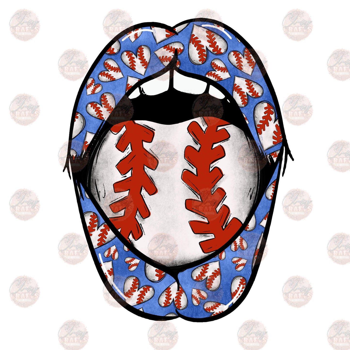 Lips- Baseball 6 Transfer