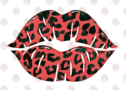 Lips Leopard/ Red Green - Sublimation Transfer