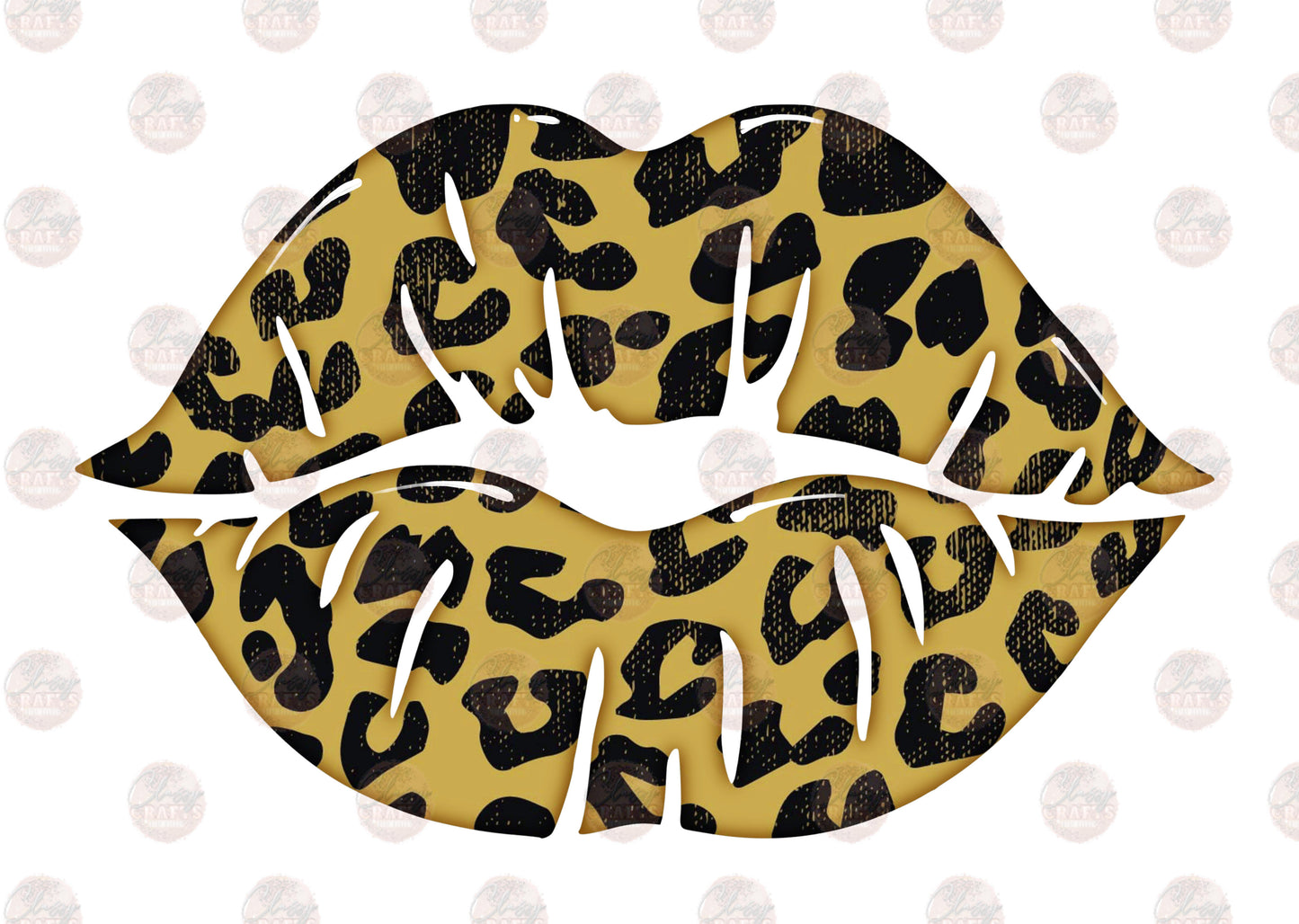 Lips Leopard/ Tan - Sublimation Transfer