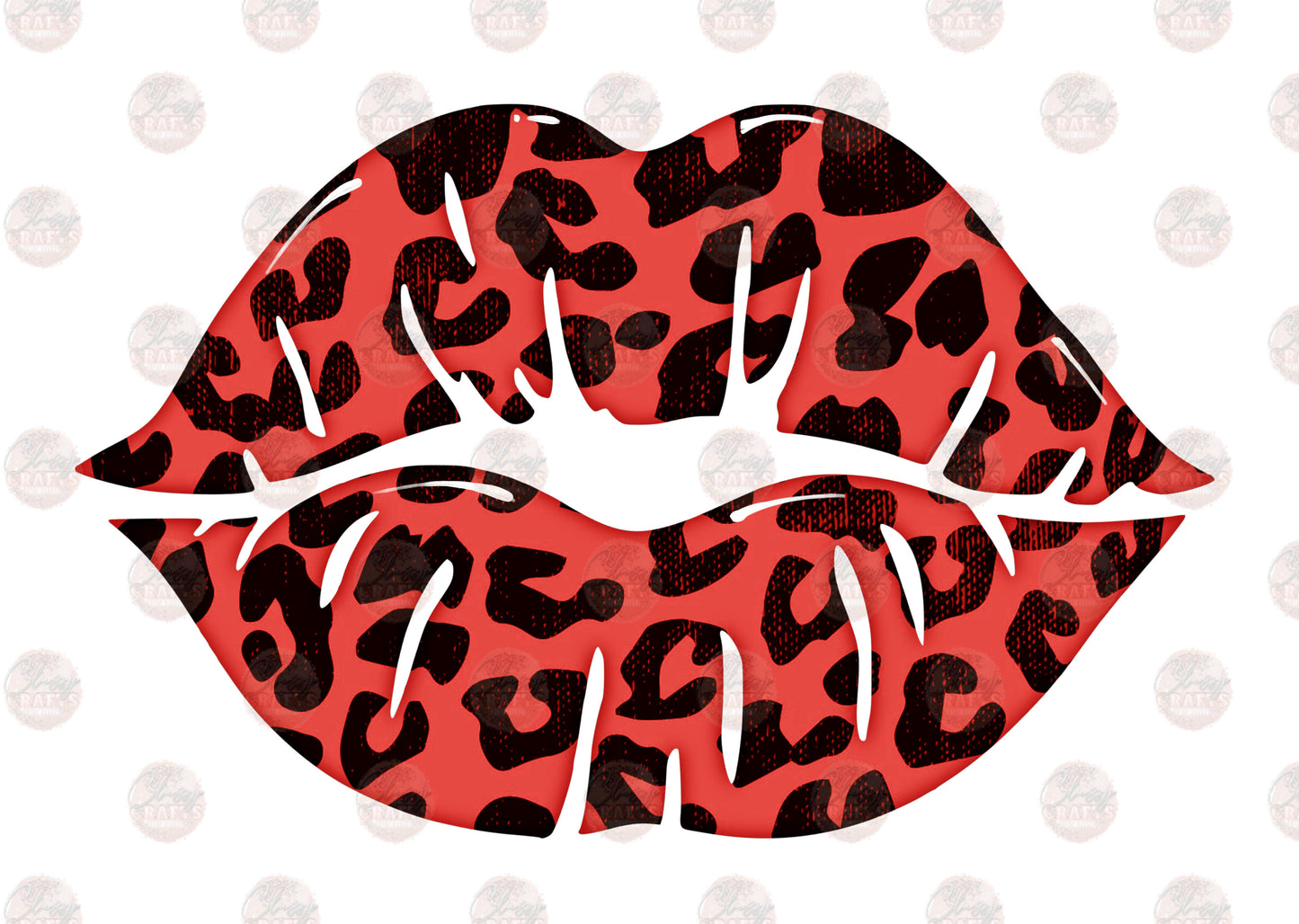 Lips Leopard/ Red - Sublimation Transfer