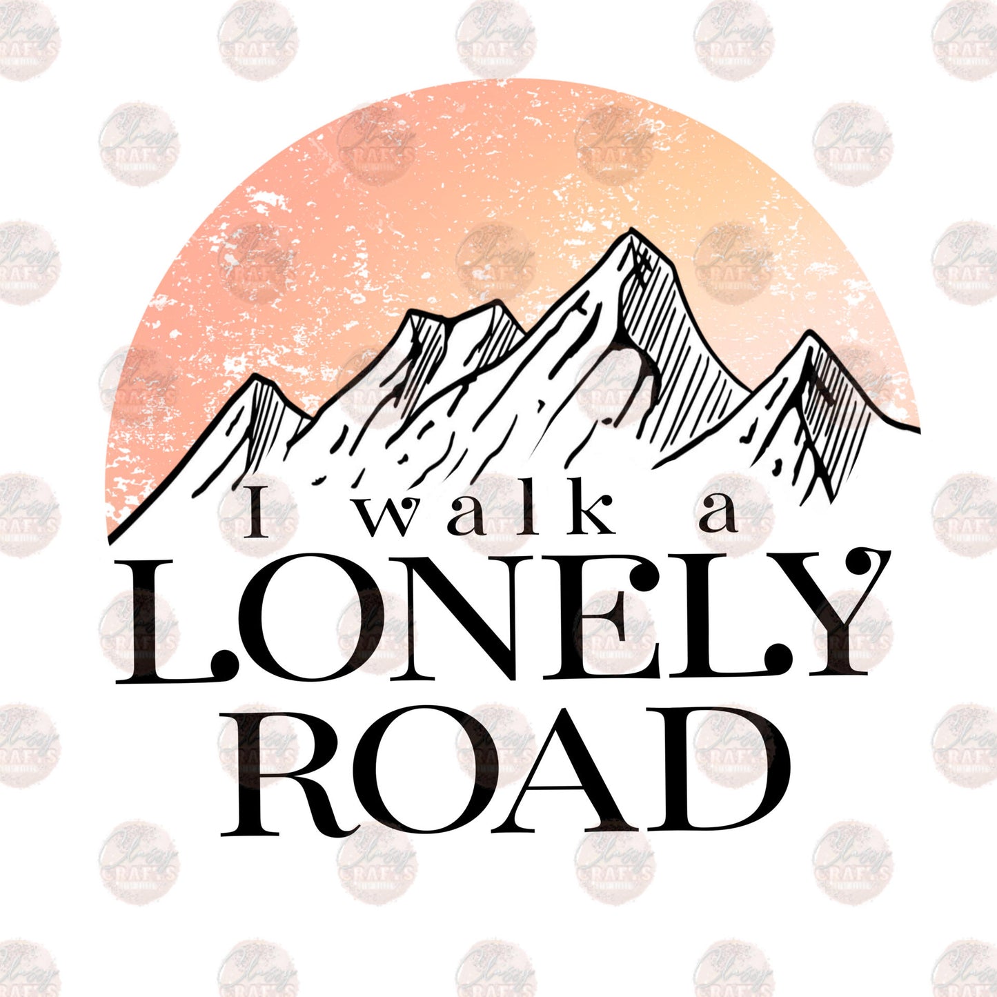 Lonely Road Black - Sublimation Transfer