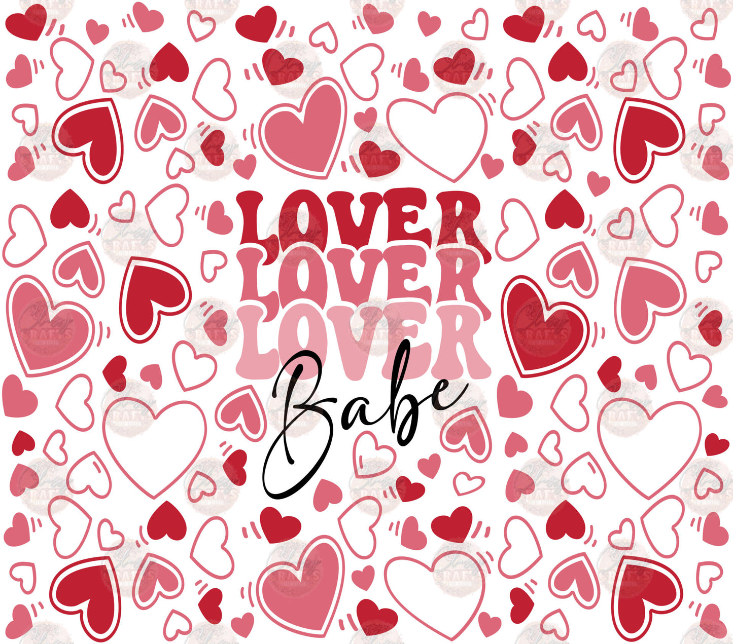 Lover Babe Tumbler Wrap - Sublimation Transfer