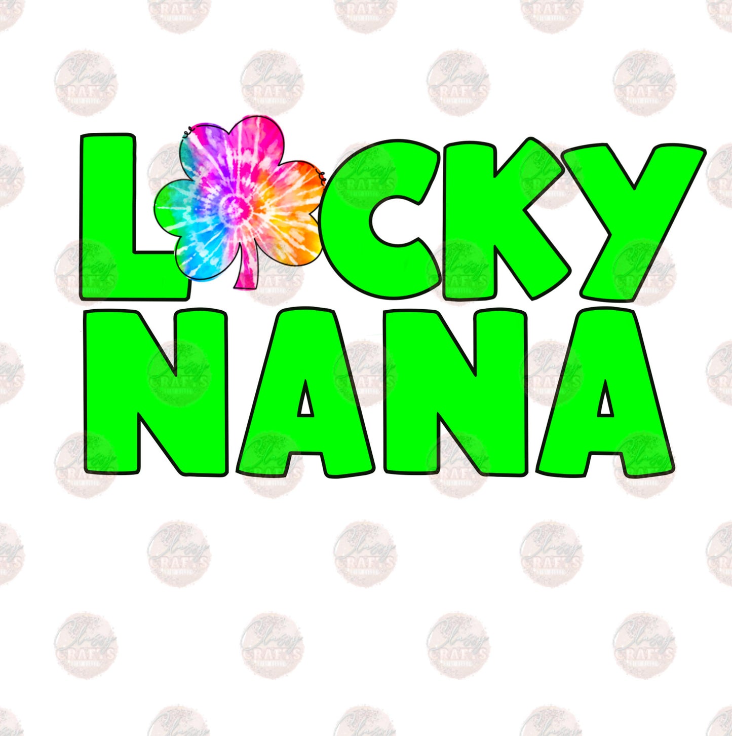 Lucky Nana Tie Dye Transfer