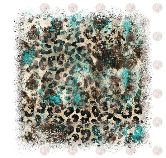 M.W. Leopard Turquoise Sleeve - Sublimation Transfer
