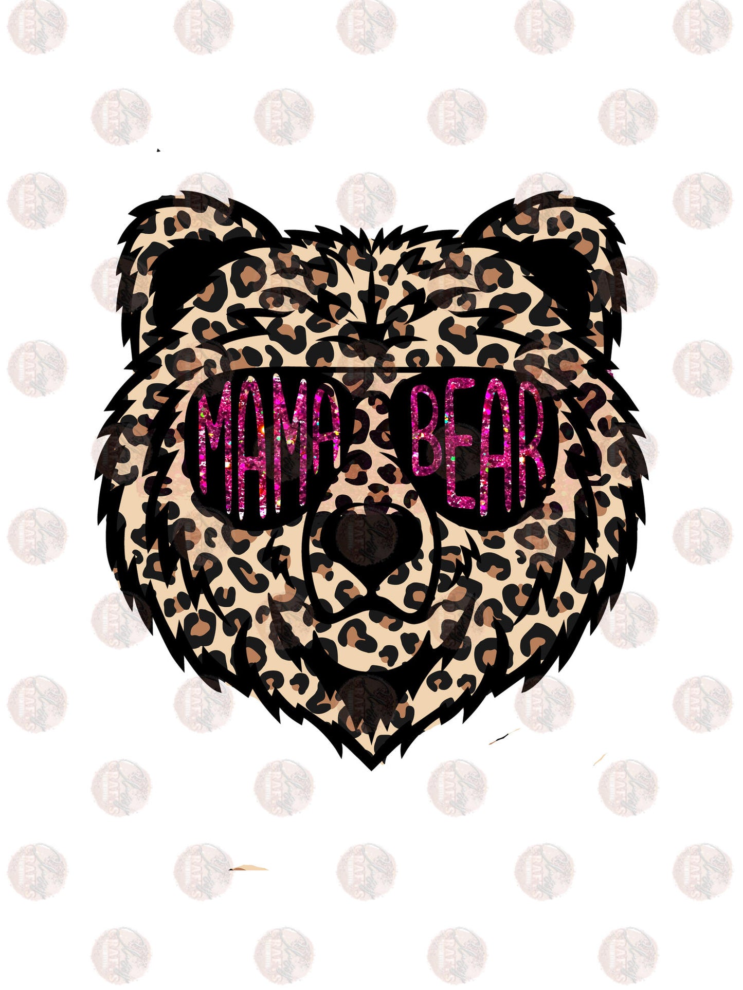 Mama Bear Leopard Transfer