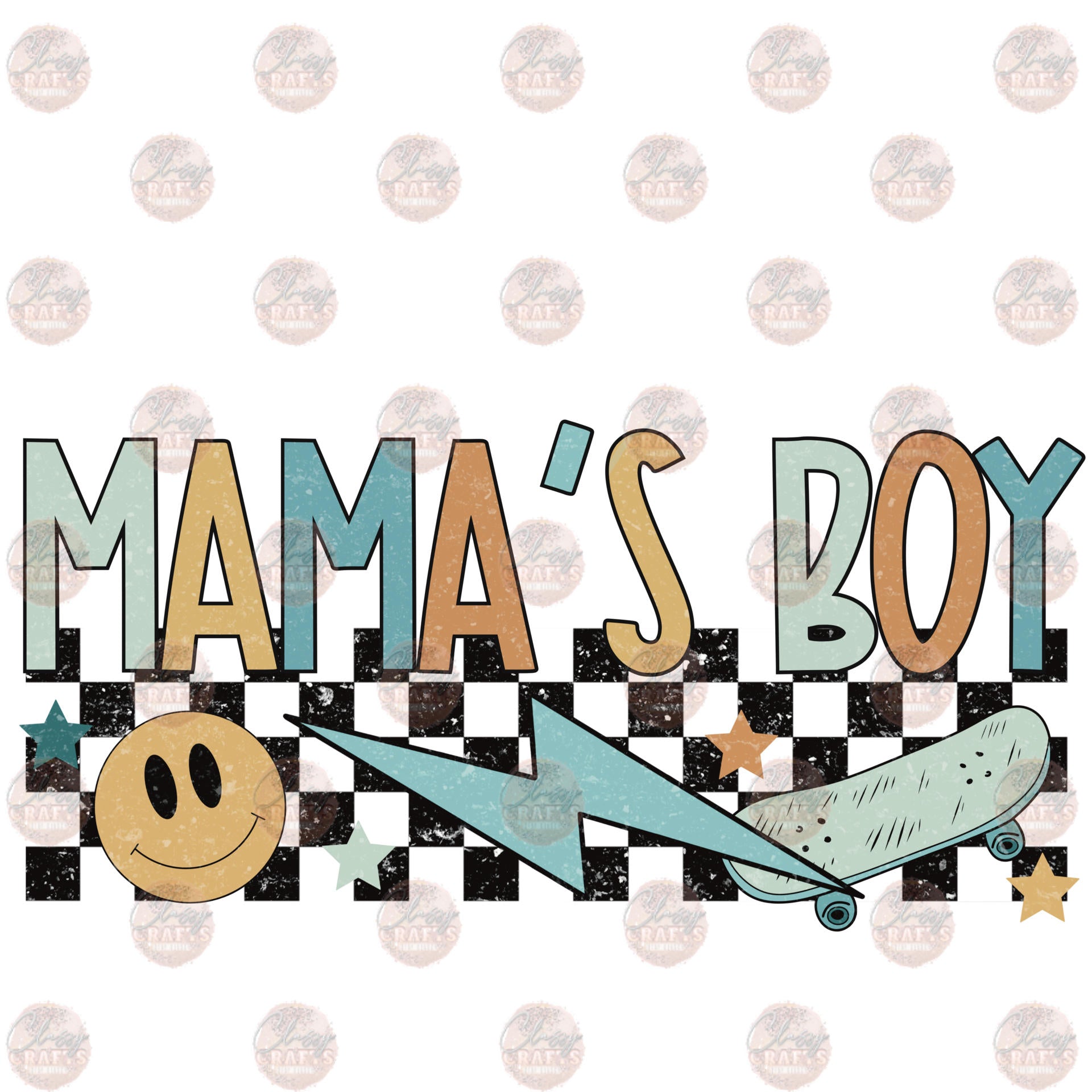 Mama Boy Retro Transfer – Classy Crafts