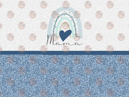 Mama Dusty Blue Boho Tumbler Wrap - Sublimation Transfer