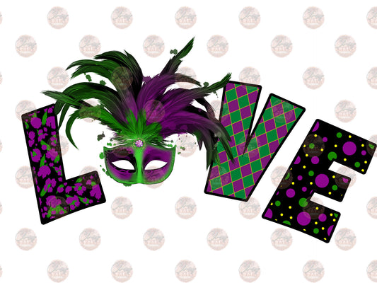 Mardi Gra Love - Sublimation Transfer