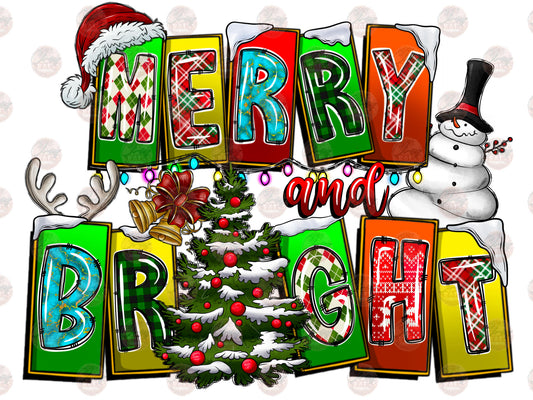 Merry Bright - Sublimation Transfer