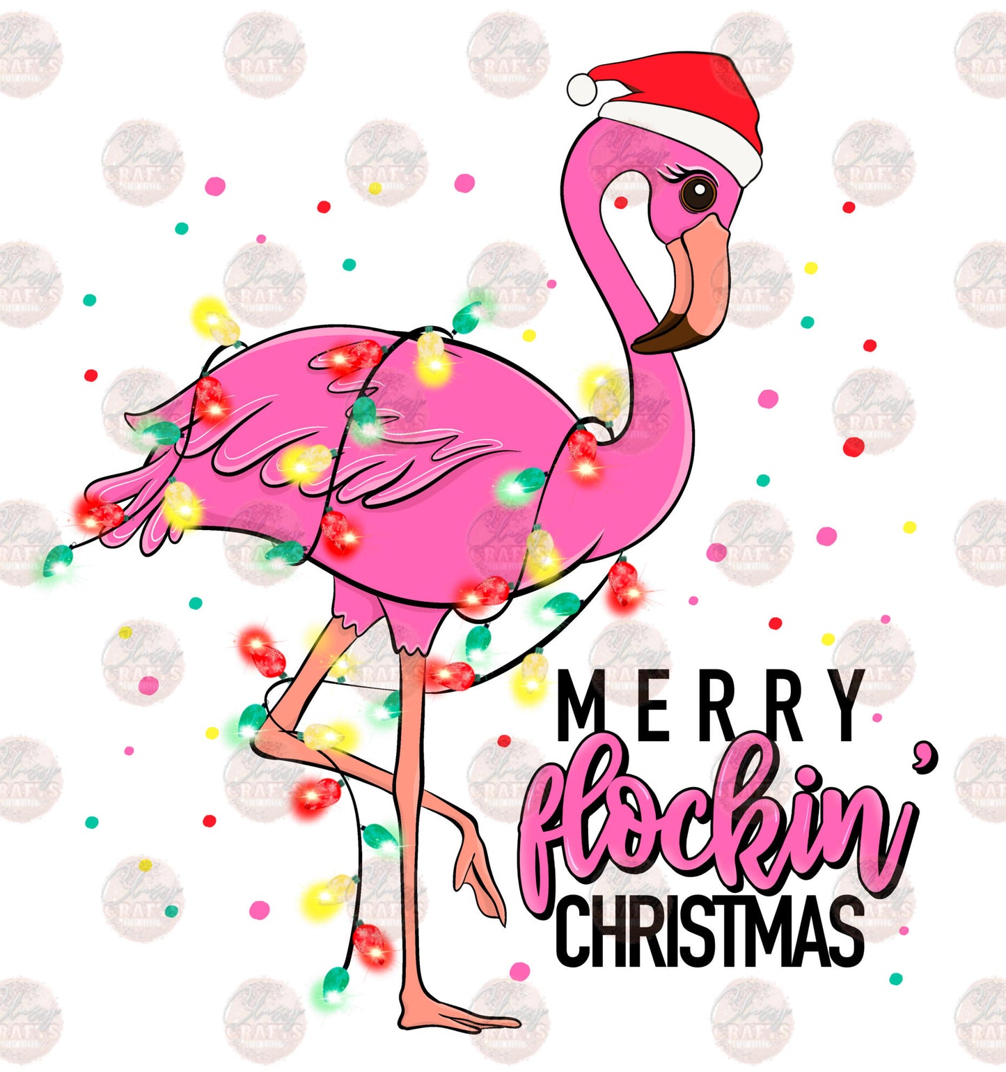 Merry Flockin Christmas - Sublimation Transfer