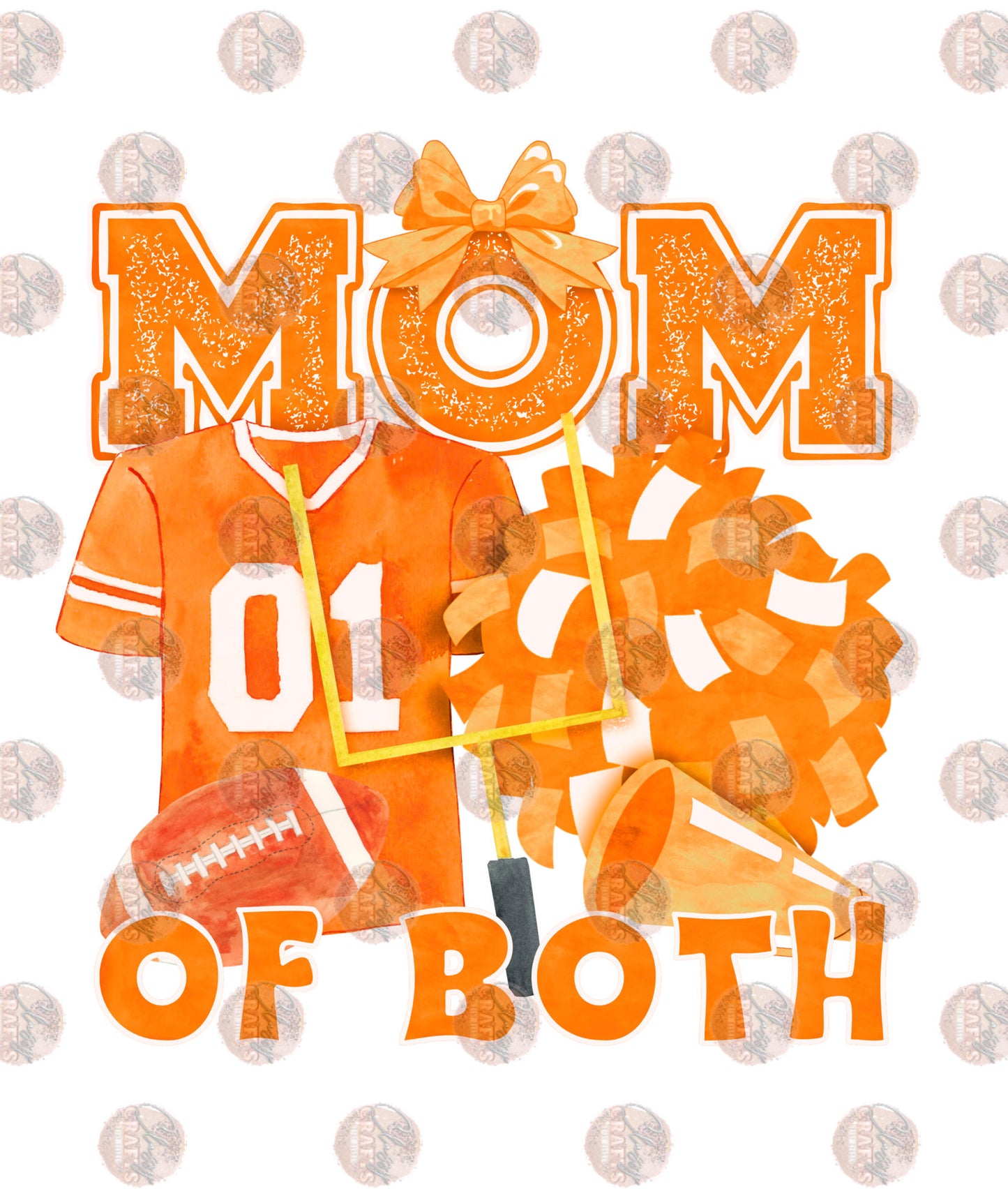 Mom Of Both Orange Transfer