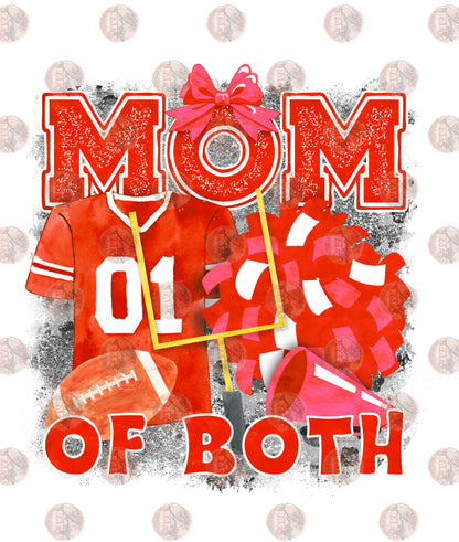Mom Of Both with Background Red  Transfer