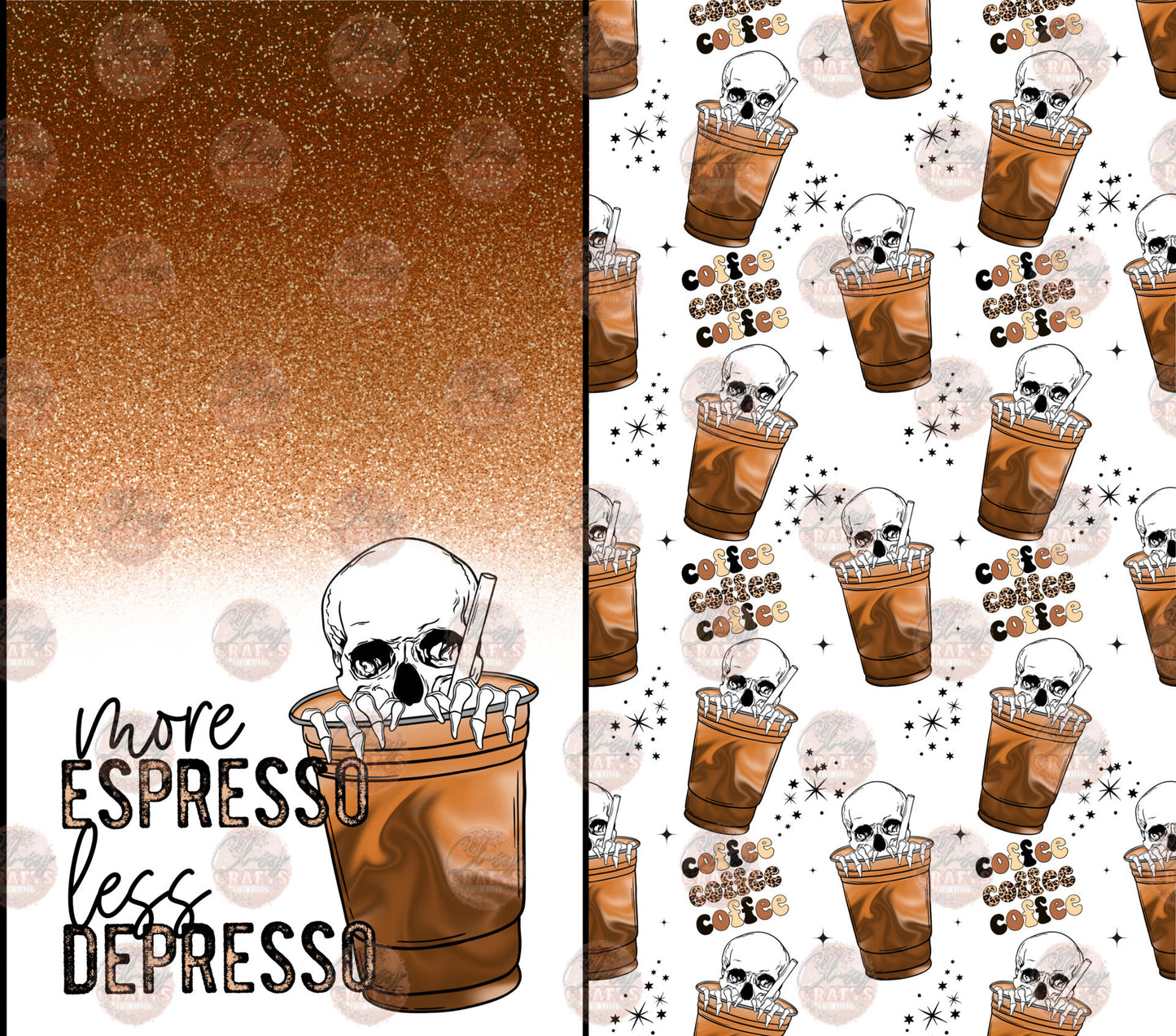 More Espresso Tumbler Wrap - Sublimation Transfer