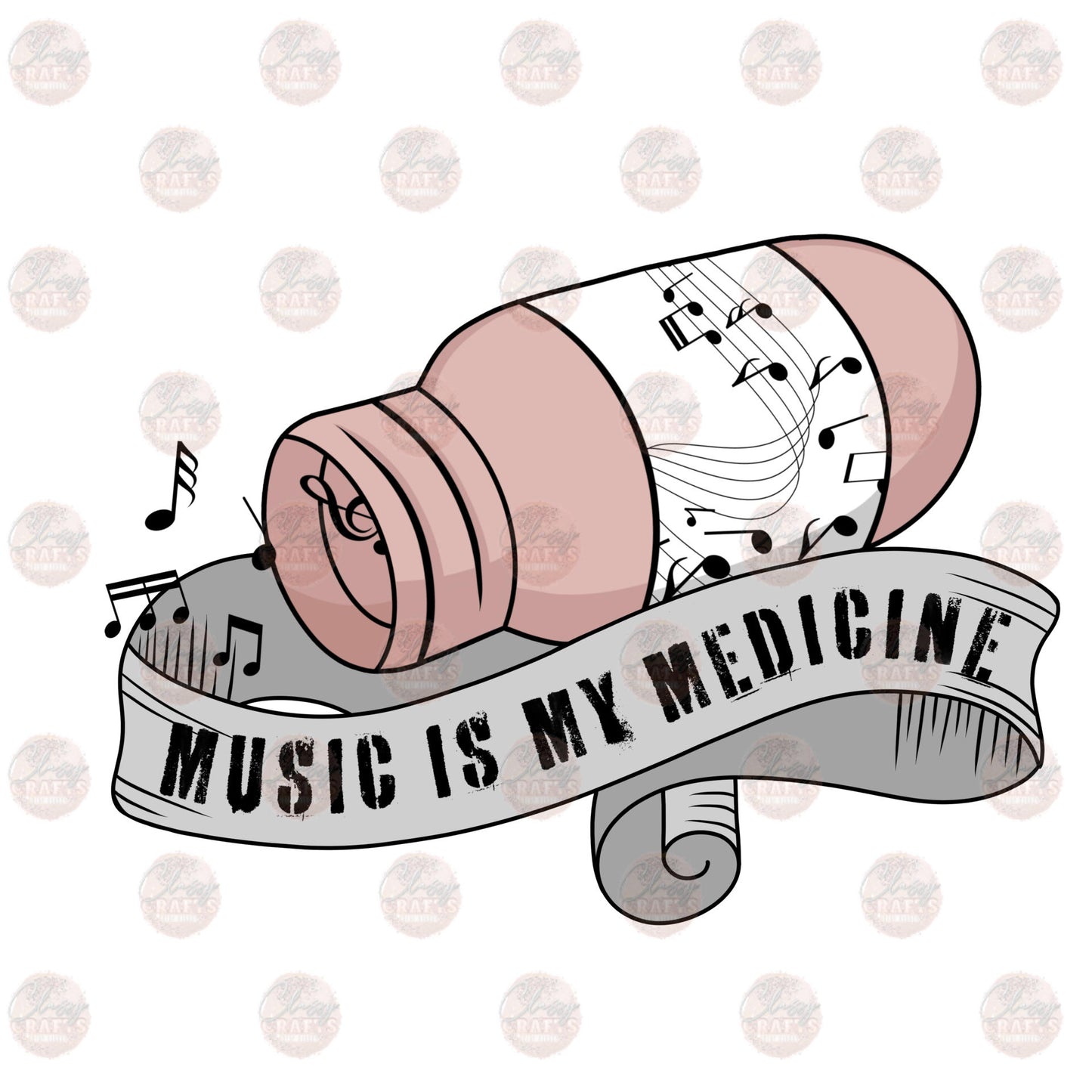 Music Medicine Mauve - Sublimation Transfer