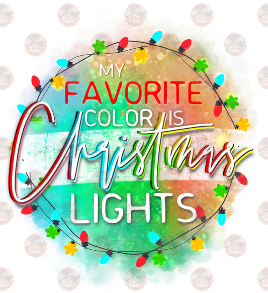 My Favorite Color Is Christmas Lights Transfer