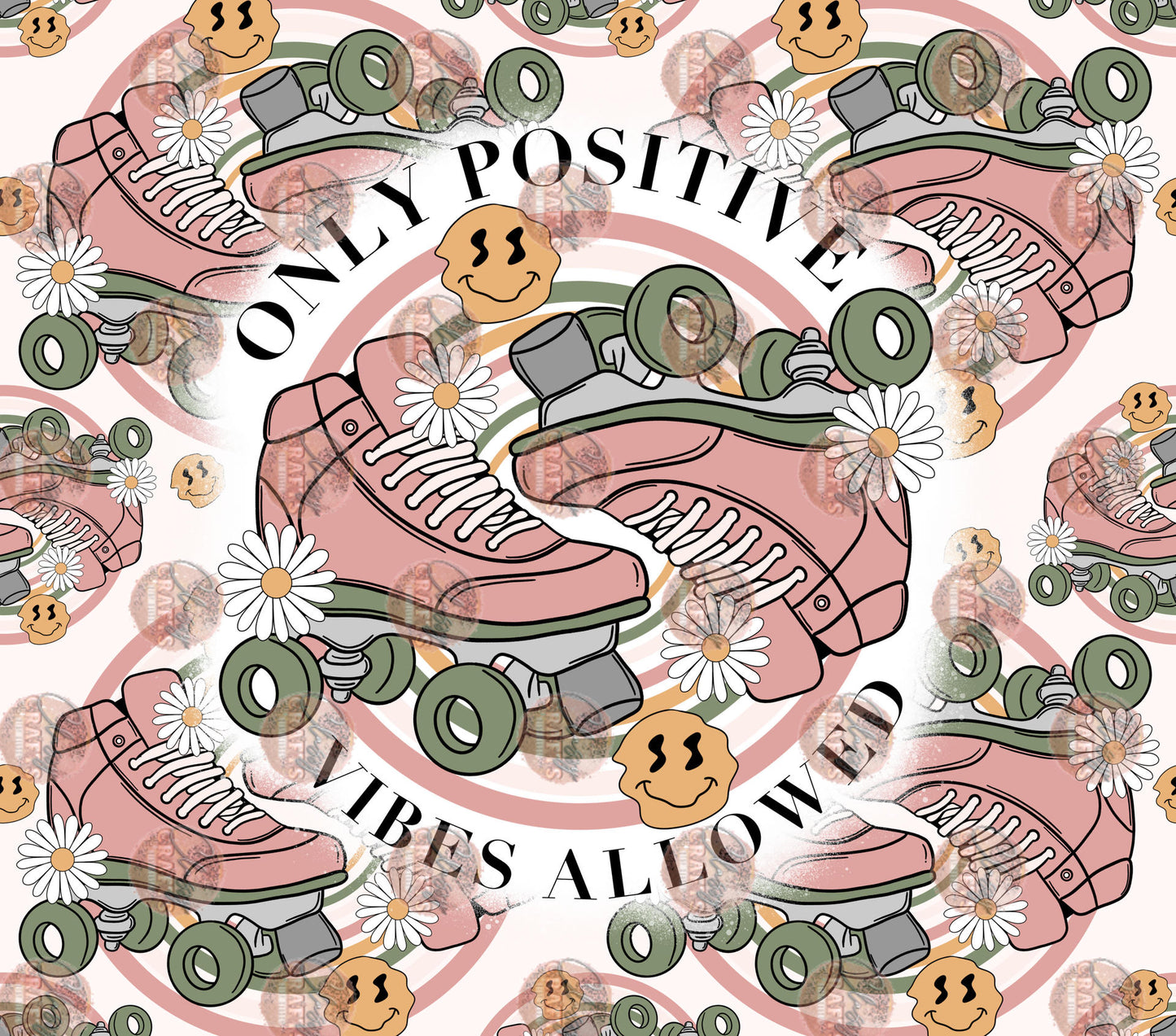 Only Positive Vibes Tumbler Wrap - Sublimation Transfer