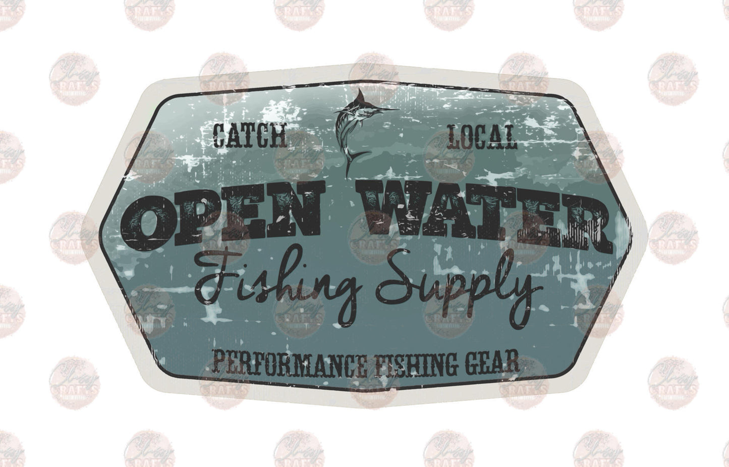Open Water Fishing Supply Slate Blue- Sublimation Transfer