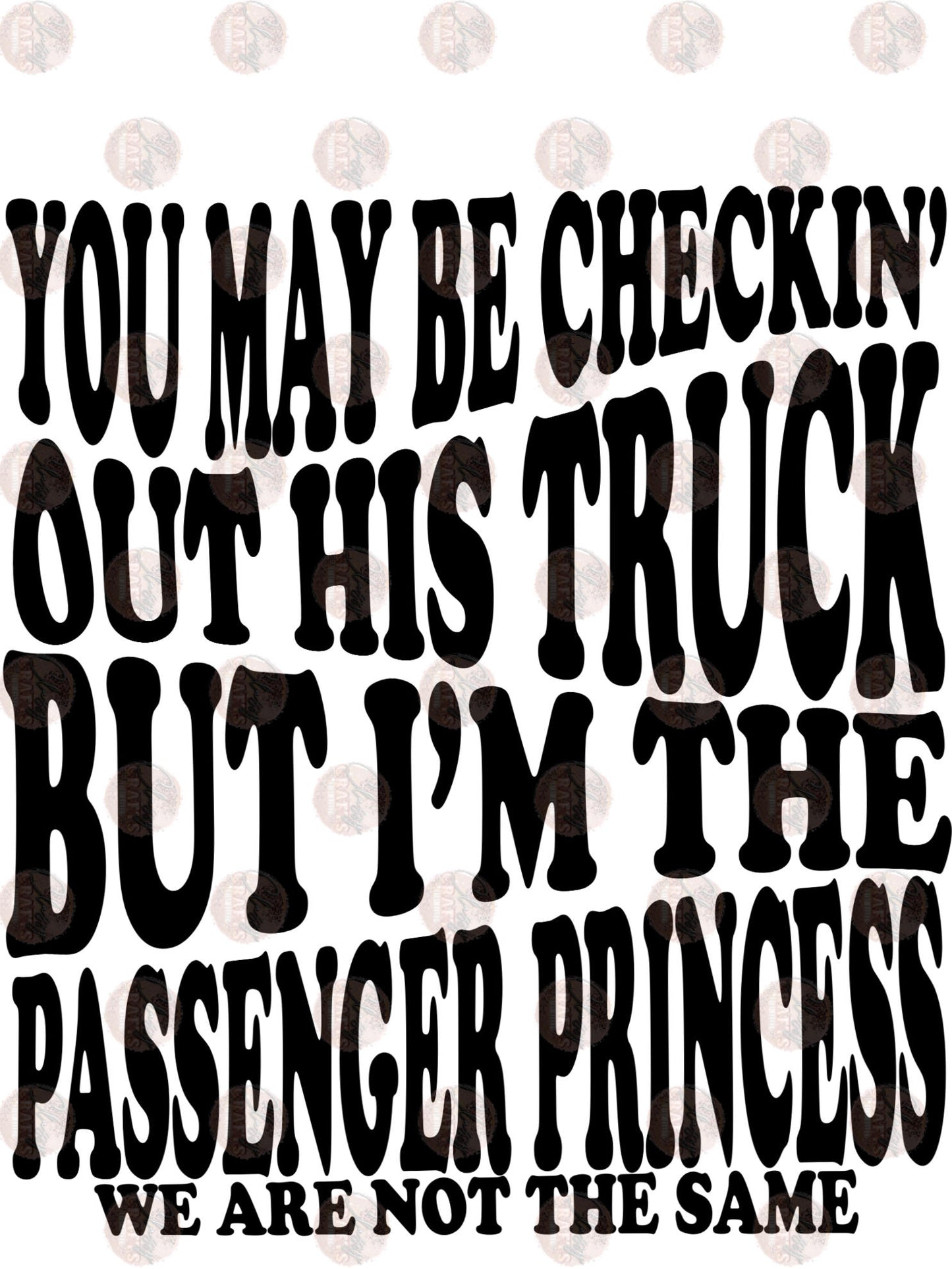 Passenger Princess - Sublimation Transfer