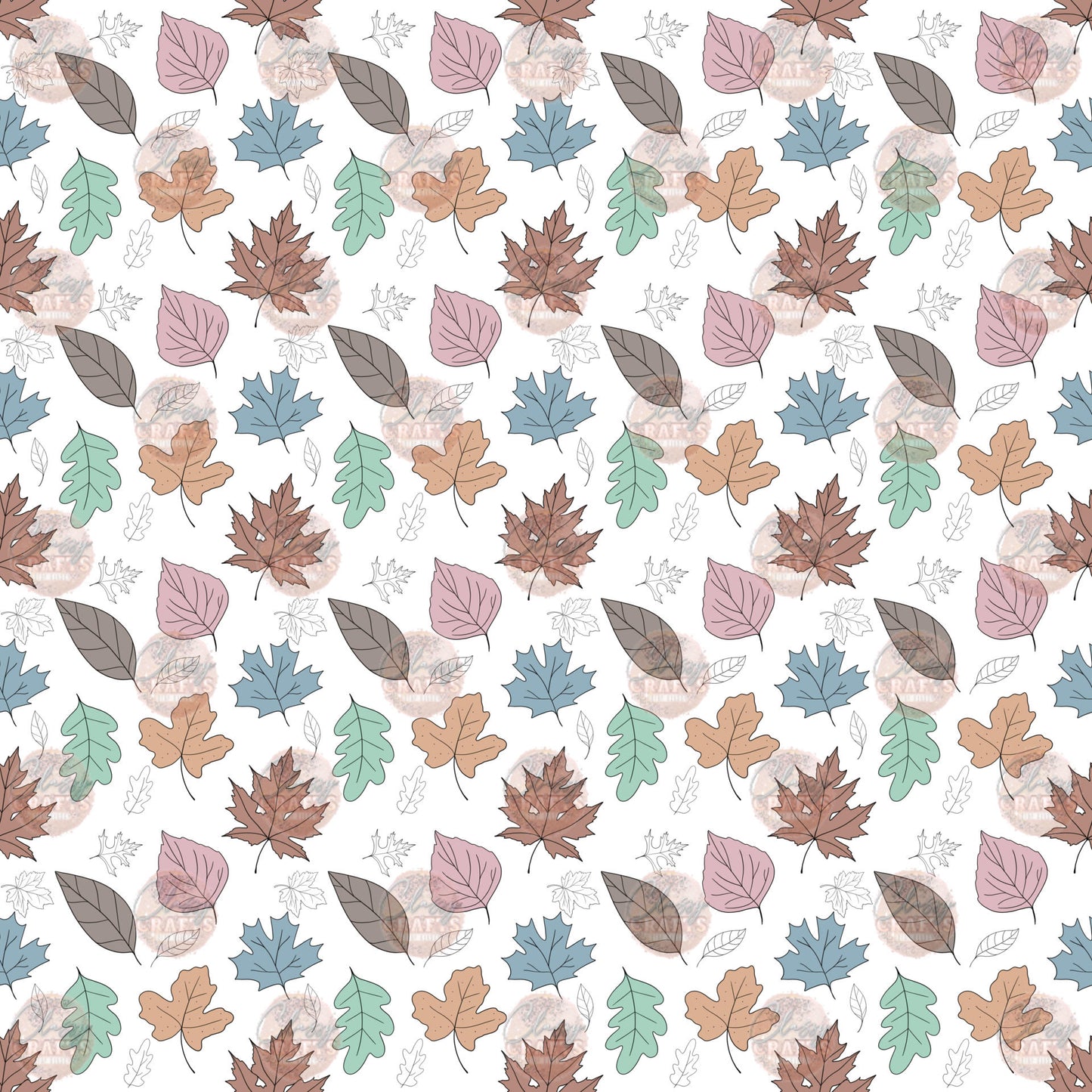 Pastel Leaves 2 Seamless- Sublimation Transfer