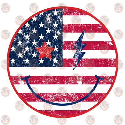 Patriotic Smiley Transfer