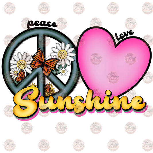 Peace Love Sunshine- Sublimation Transfer