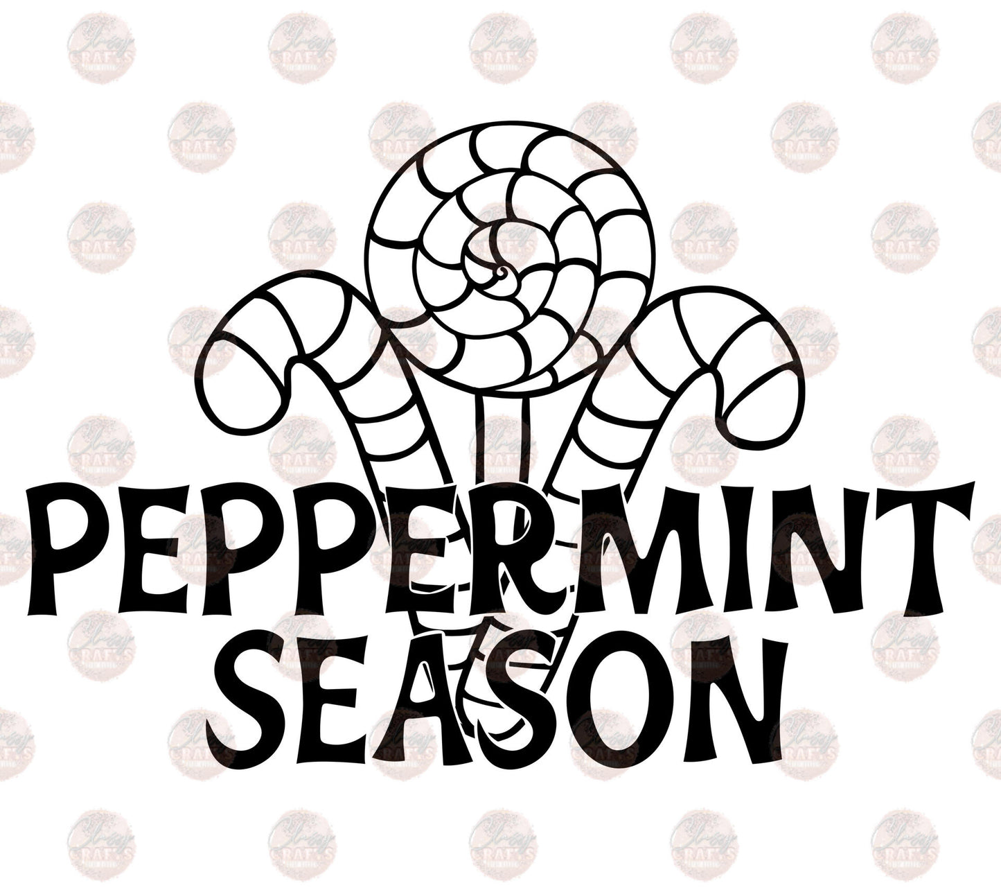 Peppermint Season Canes - Sublimation Transfer