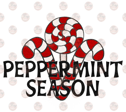 Peppermint Season Glitter - Sublimation Transfer