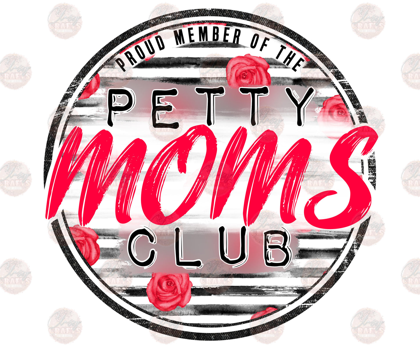 Petty Mom Circle /Red  Transfer