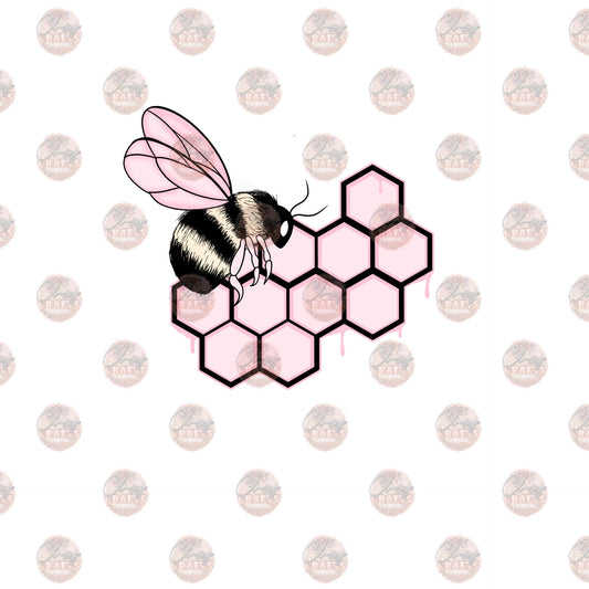 Pink Bee Matching Pocket - Sublimation Transfer