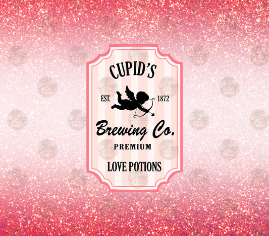 Pink Glitter Brewing Co. Tumbler Wrap - Sublimation Transfer