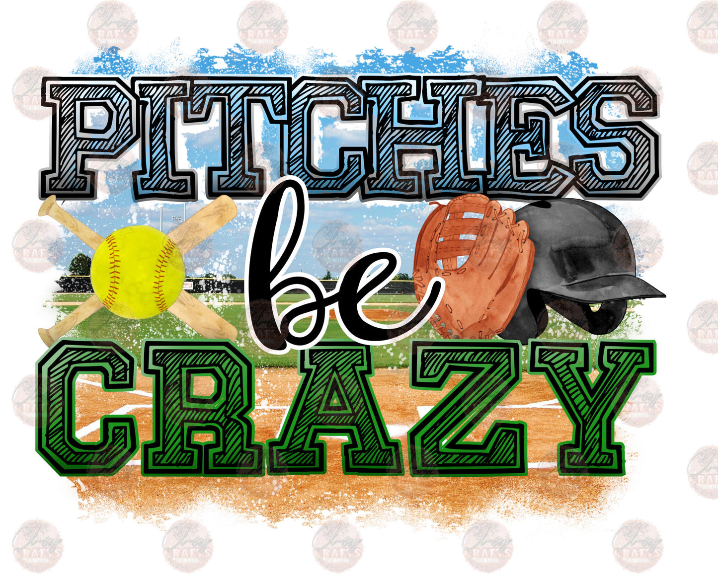 Pitches Be Crazy Softball 7 Transfer