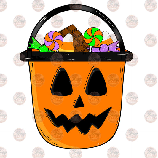 Pumpkin Bucket Pocket - Sublimation Transfer