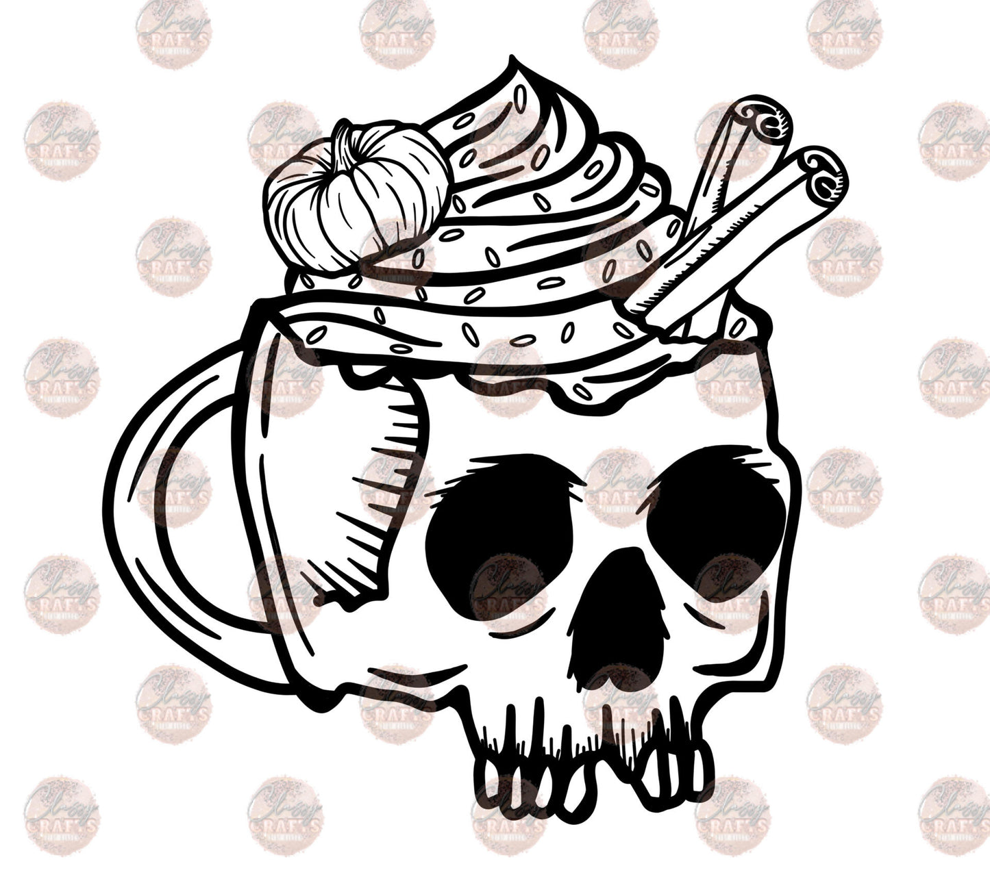 Pumpkin Spice Mug B&W Transfer