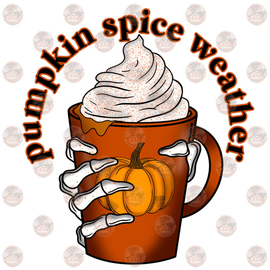 Pumpkin Spice Skelly Color- Sublimation Transfer